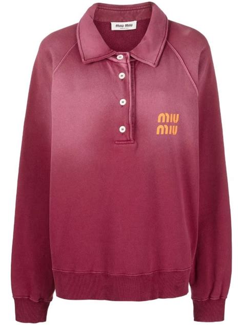 miu miu polo sweatshirt|miu shirts and sweatshirts.